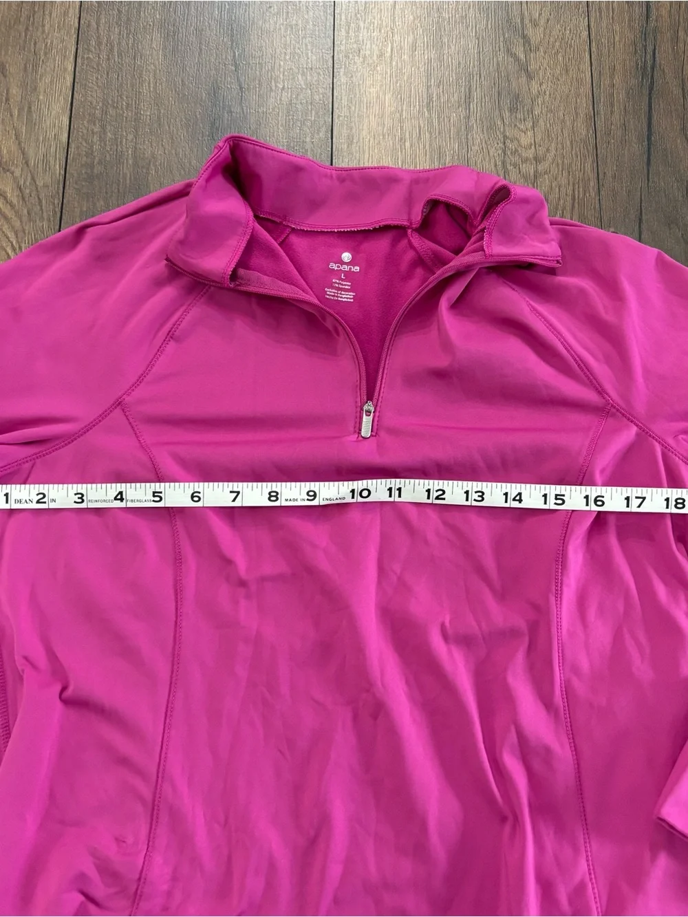 Pink Apana Quarter Zip Athletic Pullover, Size L - Picture 4 of 5